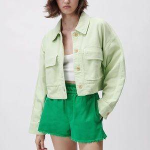 Zara green spring jacket